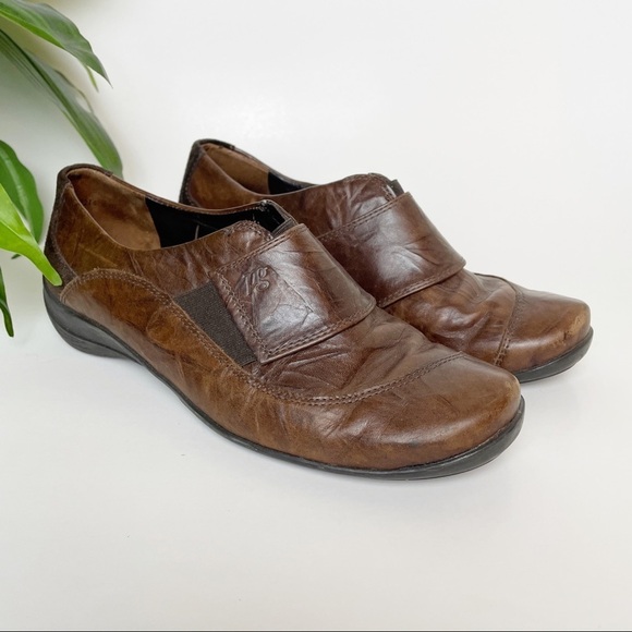 Paul Green Brown Leather Comfort Sneaker Loafers 6 - Picture 1 of 11